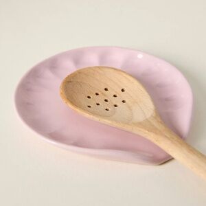 Anthropologie Pink Stoneware Spoon Rest